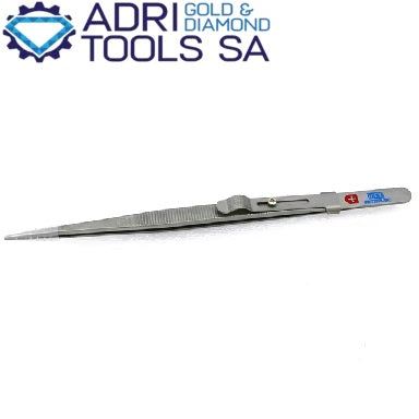 SWISS LOCKING TWEEZERS WITH MEDIUM POINT