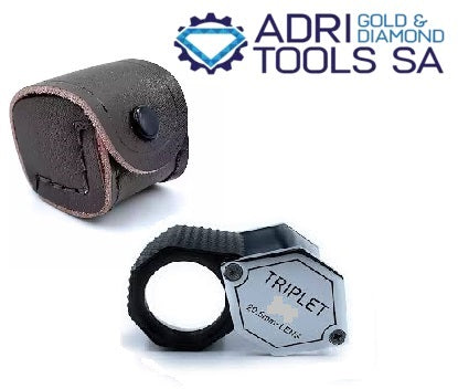 21MM HEXAGONAL TRIPLET RUBBER GRIP LOUPE 10X