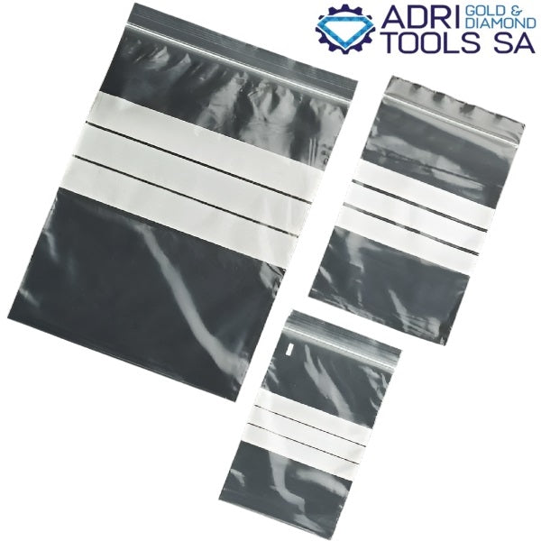 ZIPLOCK BAGS WITH STRIPES - 100 PACK